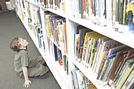 Child in library